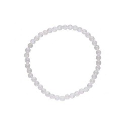 Pulsera bolas de Selenita 4 mm (Elastica)