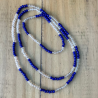 Collar Santeria Yemanya 5 x 5 (Azul-Cristal) (1V) (90 cm) ·