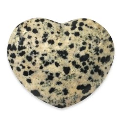 Piedra Forma Corazón Jaspe Dálmata 4 x 4 cm