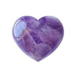 Piedra Forma Corazón Amatista 4,5 x 4 cm
