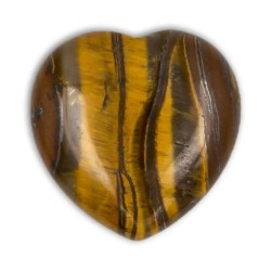 Piedra Forma Corazón Ojo de Tigre 4 x 4 cm