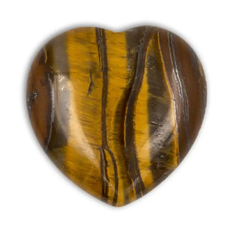 Piedra Forma Corazón Ojo de Tigre 4 x 4 cm