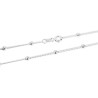 Cadena Plata 50 cm Veneciana con esferas (2 mm)(P2)