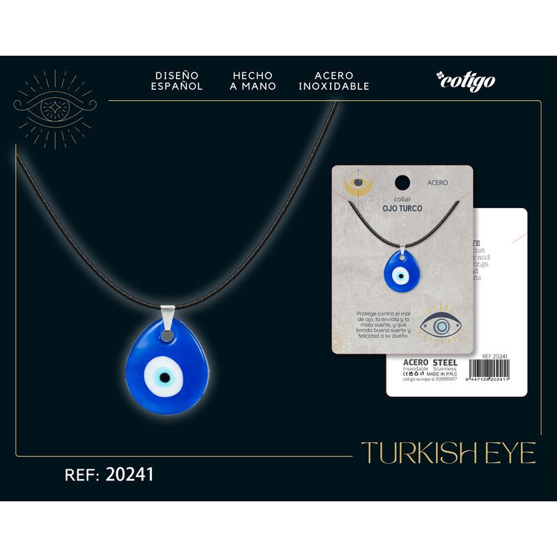 Collar Ojo Turco Forma Ovalada (P2)
