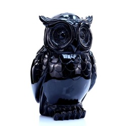 Piedra Forma Buho Obsidiana Negra 5 x 3 cm