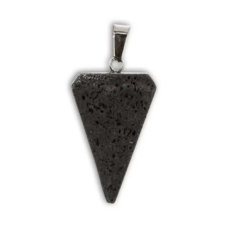 Pendulo Piedra Facetado Piedra Volcánica