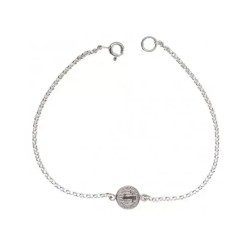 Pulsera Plata San Benito 16 a 19 cm