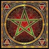 Tapete Seda Wiccan Pentacle - Ciro Marchetti (Edicion Especial Museo del Tarot) (Firmado) (Artesano hecho a mano)