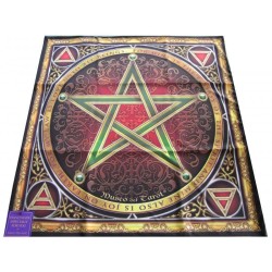Tapete Seda Wiccan Pentacle - Ciro Marchetti (Edicion Especial Museo del Tarot) (Firmado) (Artesano hecho a mano)