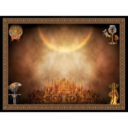 Tapete Seda Grand Luxe Elements Reading Cloth - Ciro Marchetti (Artesano hecho a mano) (Firmado) (90x70 cm)