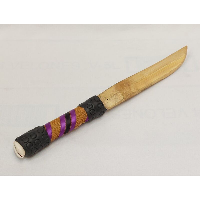Cuchillo Bambu decorado San Lazaro 33 cm