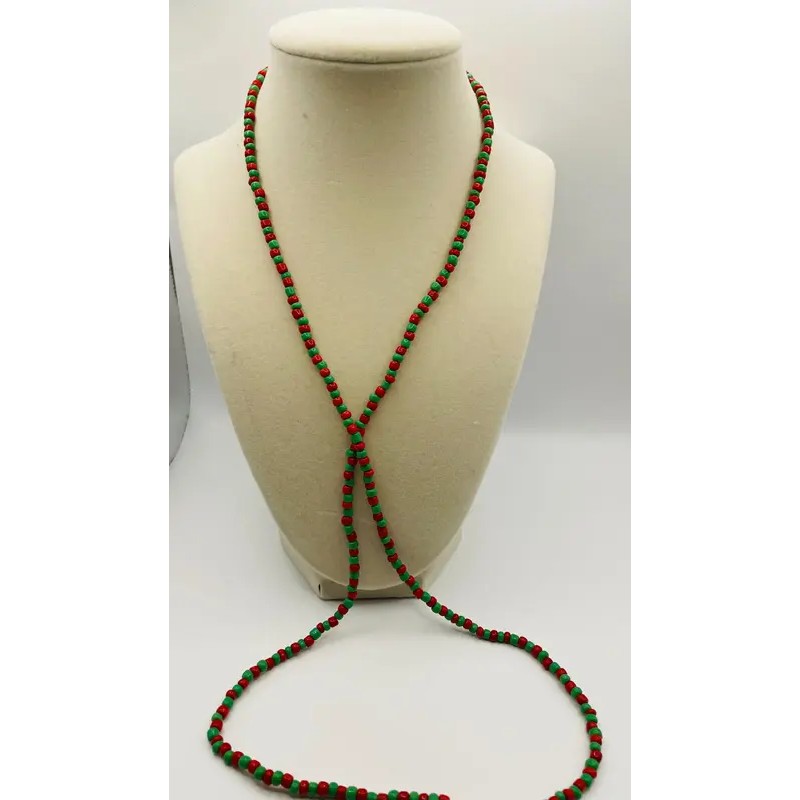 Collar Eleke de Orisha San Miguel 1 x 1 (Verde-Rojo) (1V)