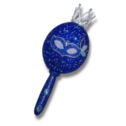 Maraca Yemanja 25 cm - Corona y cristales