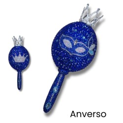 Maraca Yemanja 25 cm - Corona y cristales