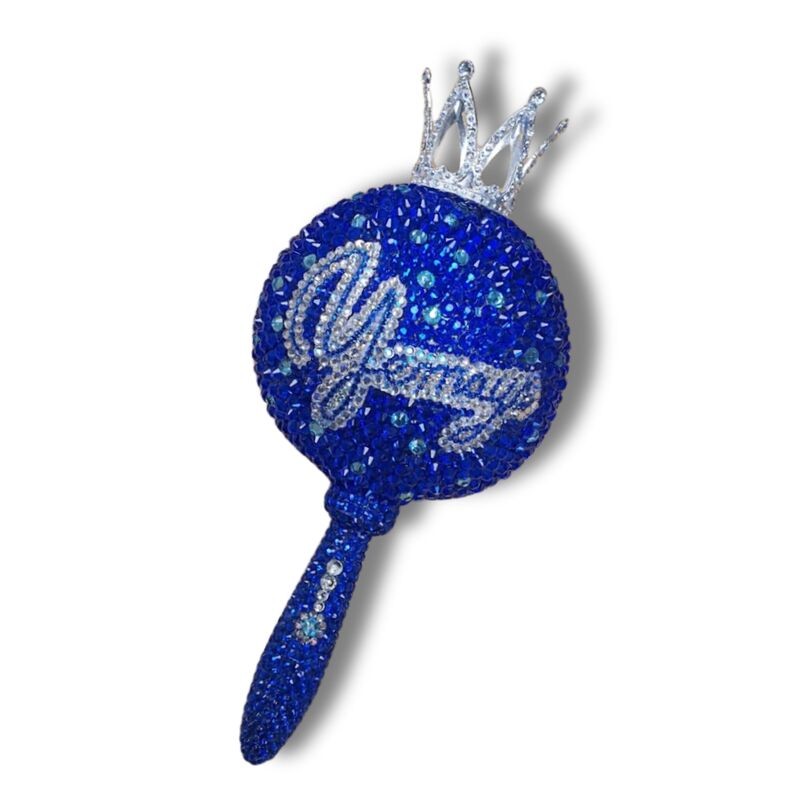 Maraca Yemanja 25 cm - Corona y cristales