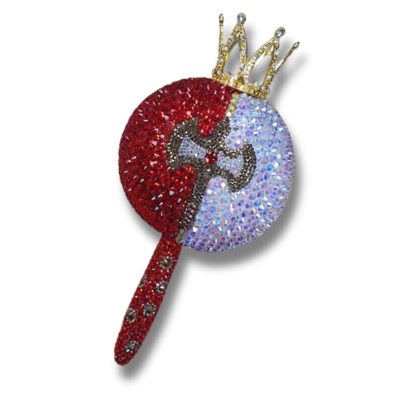 Maraca Chango 23 cm - Corona y cristales