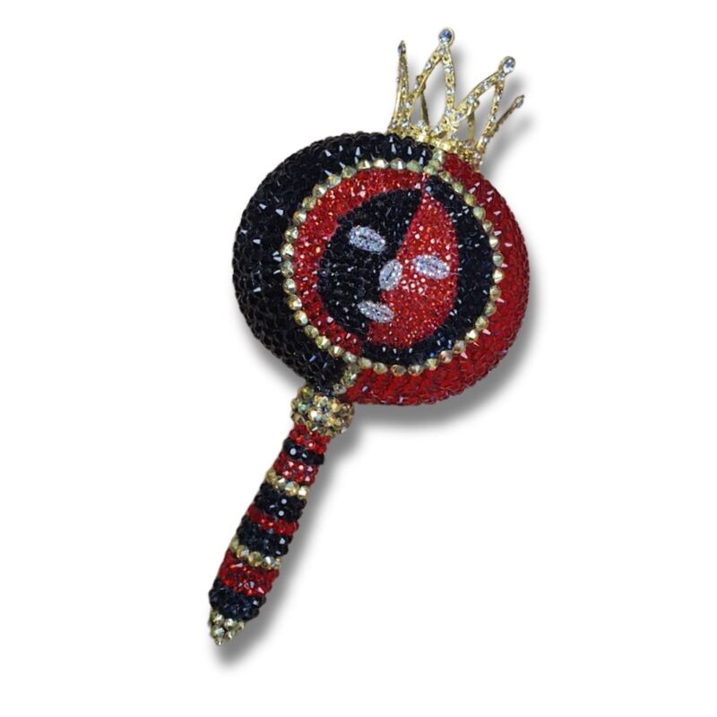 Maraca Eleggua 23 cm - Corona y cristales