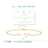 Pulsera Mapa Estelar Del Zodiaco Libra Acero Dorado (P2)