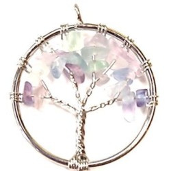 Amuleto Arbol de la Vida Fluorita 5 cm