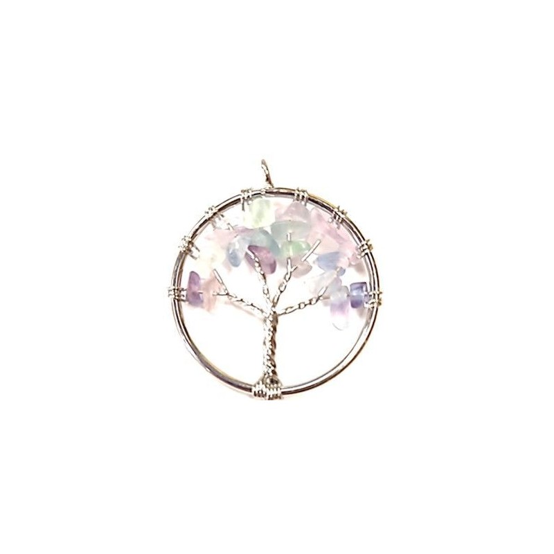 Amuleto Arbol de la Vida Fluorita 5 cm