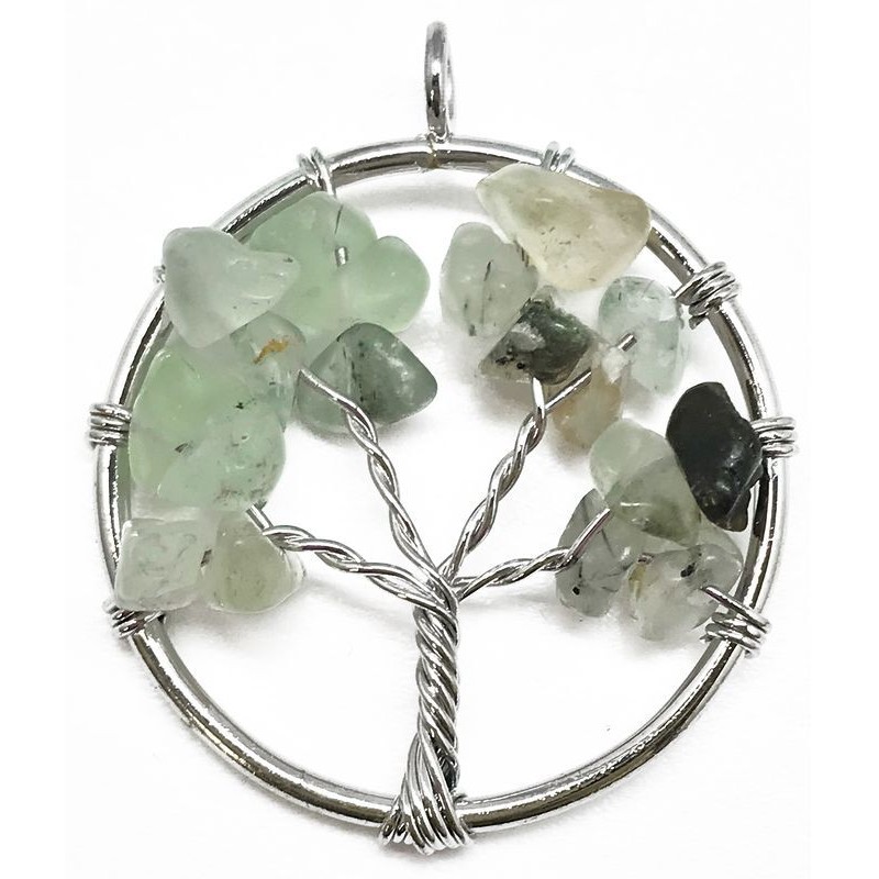 Amuleto Arbol de la Vida Jade Verde 5 cm