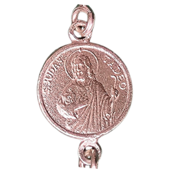 Pulsera Plata San Judas Tadeo 17-20 cm (Ajustable)