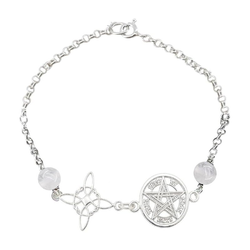 Pulsera Plata Doble Protección - Nudo Brujas /