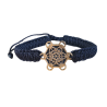 Pulsera Hilo Negra Trenzada Metatron Gold filled (Ajustable