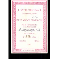 Tarot Coleccion 22 Arcani Gatti (IT) (Il Meneghello) (Numerados 2000) (Tapas Blancas)