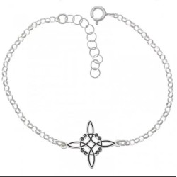 Pulsera Plata Nudo de Bruja 18-21 cm (Ajustable)