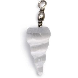 Colgante Piedra Espiral Selenita (Engarce Acero)