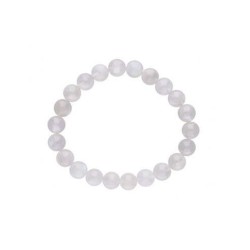 Pulsera bolas de Selenita 8 mm (Elastica)