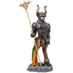 Imagen Umbanda Diablo Exu Serpiente 30 cm 12 inch (Negro) - Resina