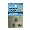 Amuleto Plata Tetragramaton 1.4 x 1.0 cm Pack 3 Unds (Mini)