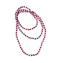 Collar Santeria Chango 1 x 1 (Bco -Rojo) (1 V) (90 cm) ·