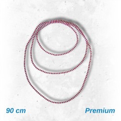 Collar Chango cuenta fina 1 x 1 (Rojo-Blanco) (1V) Premium