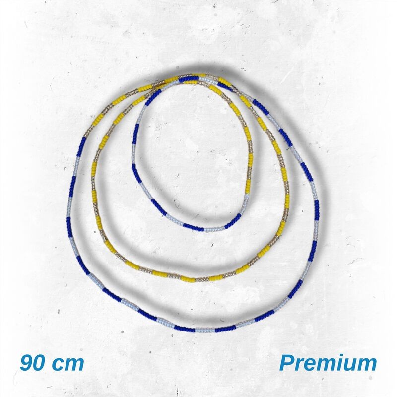 Collar Dos Aguas Ochun Yemaya 5 x 5 cuenta fina