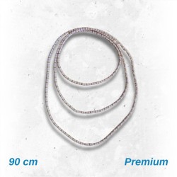 Collar Obba cuenta fina (Rosa Cristal) (1V) Premium (90 cm)