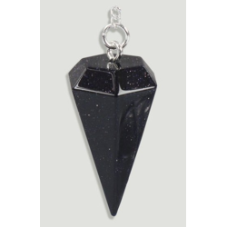 Pendulo Facetado Aventurina Azul