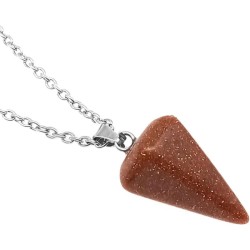 Pendulo Facetado Aventurina Marrón