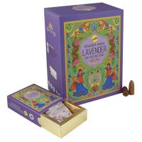 Cono reflujo Golden Indian Lavender-Lavanda (10 conos-37g) (Sree Vani) (P12)
