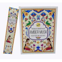 Incienso Indian Heritage Amber Musk-Almizcle (15 g) (Sree Vani) (P12)