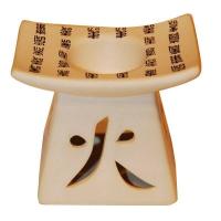 Quemador Esencia Ceramica Letras Chinas blanco 9 cm 
