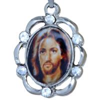 MEDALLA c/ Cadena Jesus Rostro (Modelo Nº 4) con Brillo 2.5 x 2 cm