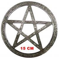 Adorno Simbolo Pentagrama Niquel 15 cm