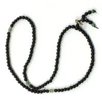 Collar Tibetano Mala Negro (36 cm - Bola 8 mm)