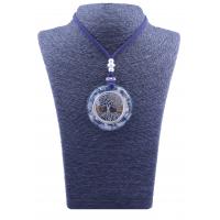 Collar Orgon Arbol de la Vida Azul (5,4 cm Ajustable) 