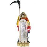 Imagen Santa Muerte Monge Espejo 65 cm (7 Colores) (c/ Amuleto Base) Artesanal pude Variar el Color y la Forma de los detalles  - Resina