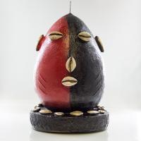 Imagen Resina Orisha Eleggua 35 cm (Garabato) (negro-rojo) - Artesanal